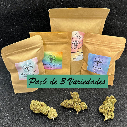 Flor de CBD Pack 3 Variedades